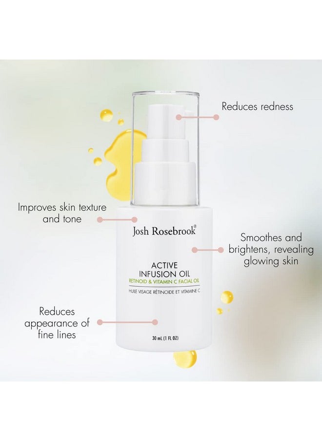 Josh Rosebrook Active Infusion Oil Retinoid & Vitamin C Facial Serum Improves Skin Texture & Tone Reduces Fine Lines Increases Radiance 30Ml 1 Oz  - Image 2