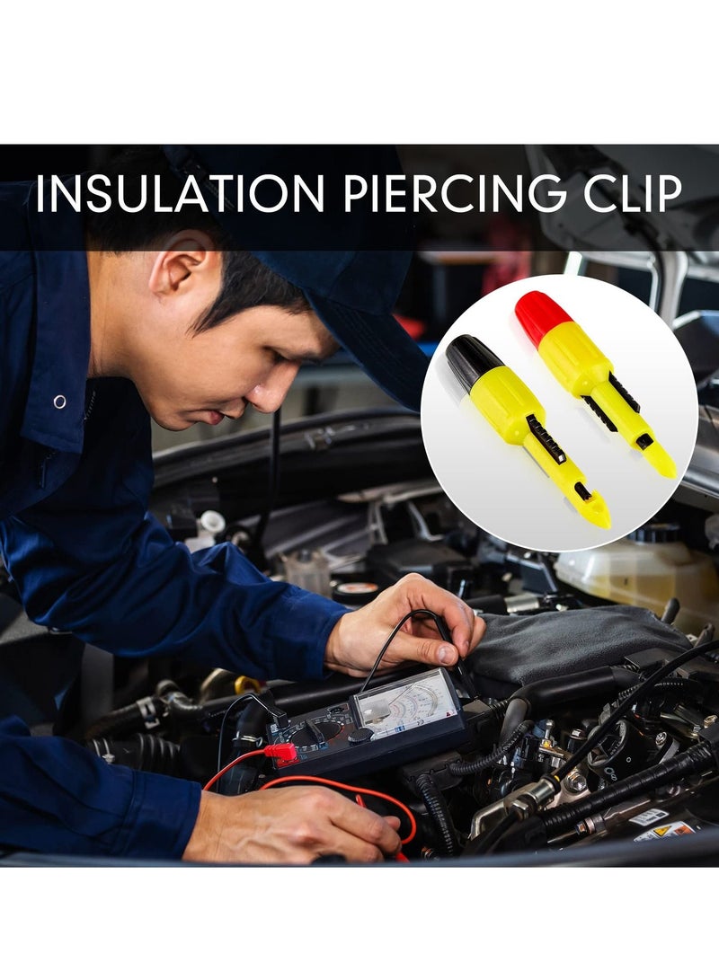 SYOSI Insulation Piercing Clips Set for Multimeter Testing, 4 Pieces Wire Piercing Probes for Voltage, Thermometer Testing, 2mm Piercing Tool  - Image 3