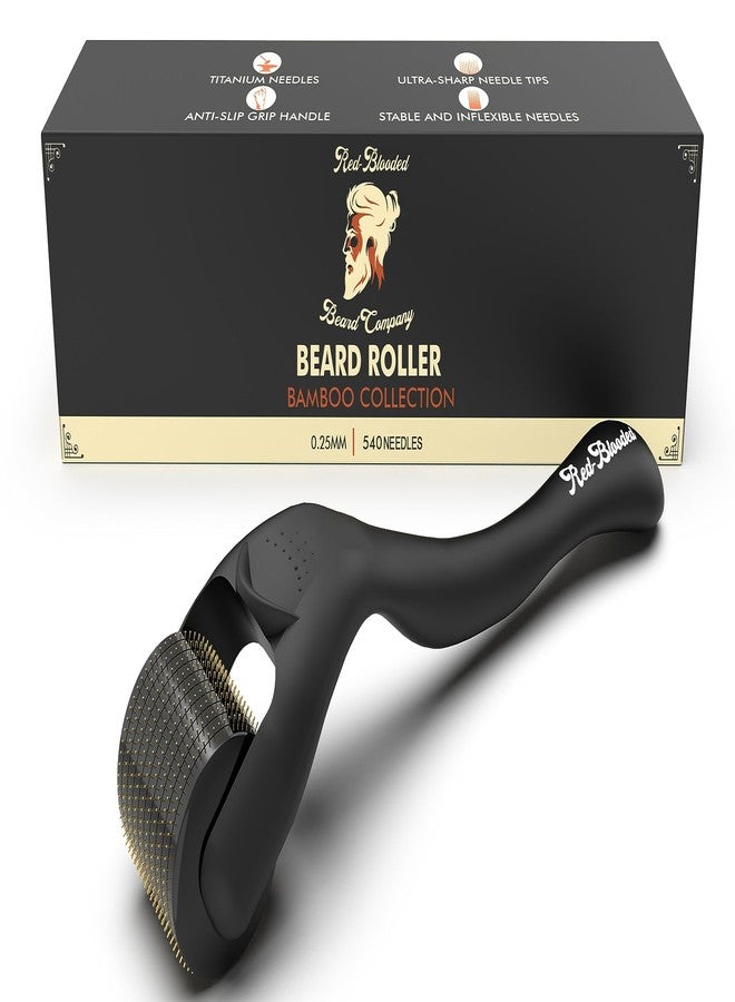Red-Blooded Beard Derma Roller Scalp Hair Care – Microneedle dermaroller for Beard & Facial Hair, Rodillo para Minoxidil, Supports Thicker-Looking Beard, Patchy Beard Filler for Men - Image 1