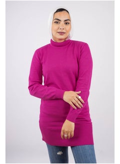 Le Voile Long Modest Basic Fit Pullover | Free Size | HotPink 