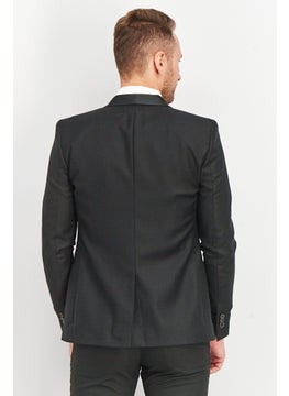 THE KOOPLES Men Regular Fit Solid Formal Blazer, Black  - Image 4