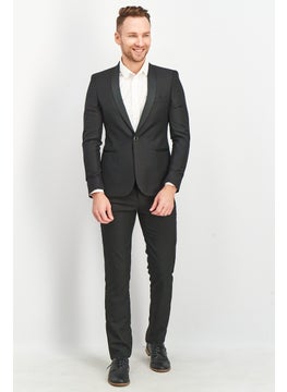 THE KOOPLES Men Regular Fit Solid Formal Blazer, Black  - Image 3