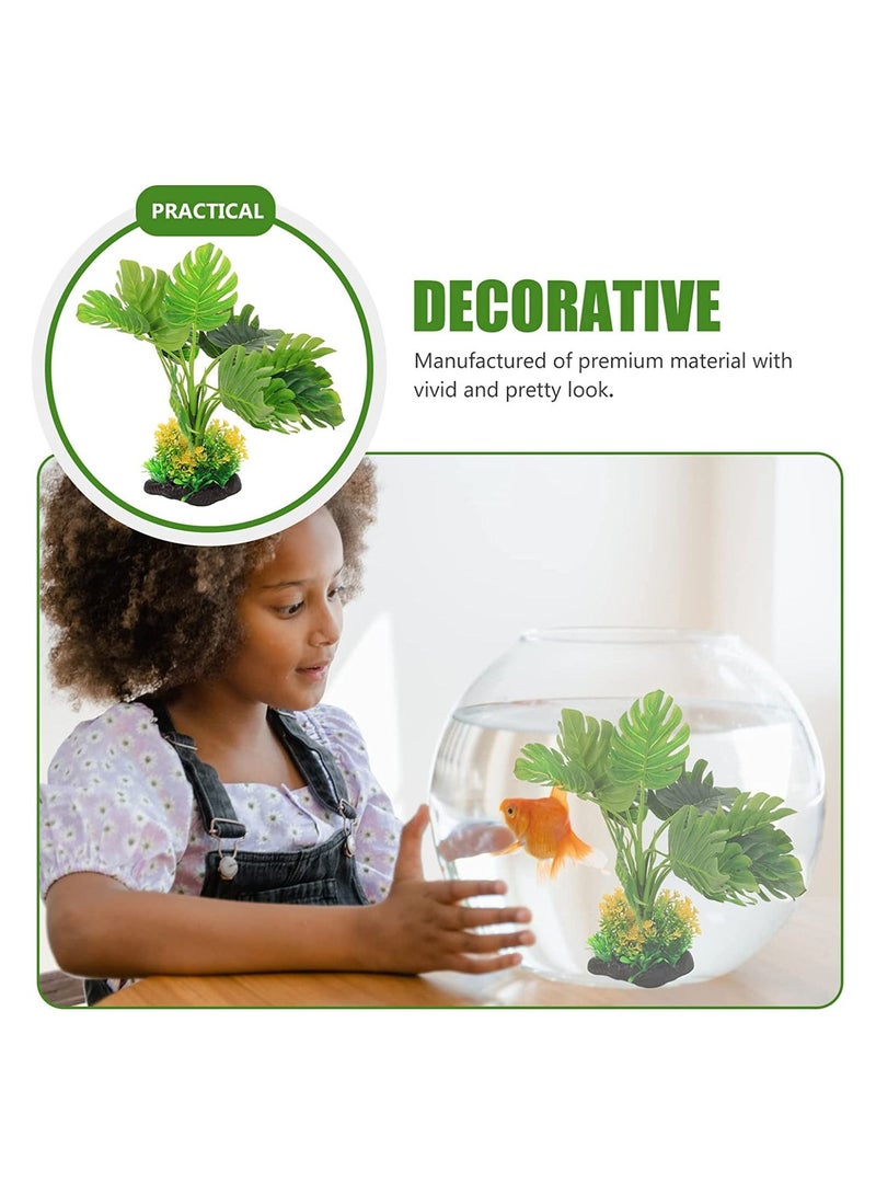 نباتات صناعية خضراء لتزيين حوض السمك - Image 5