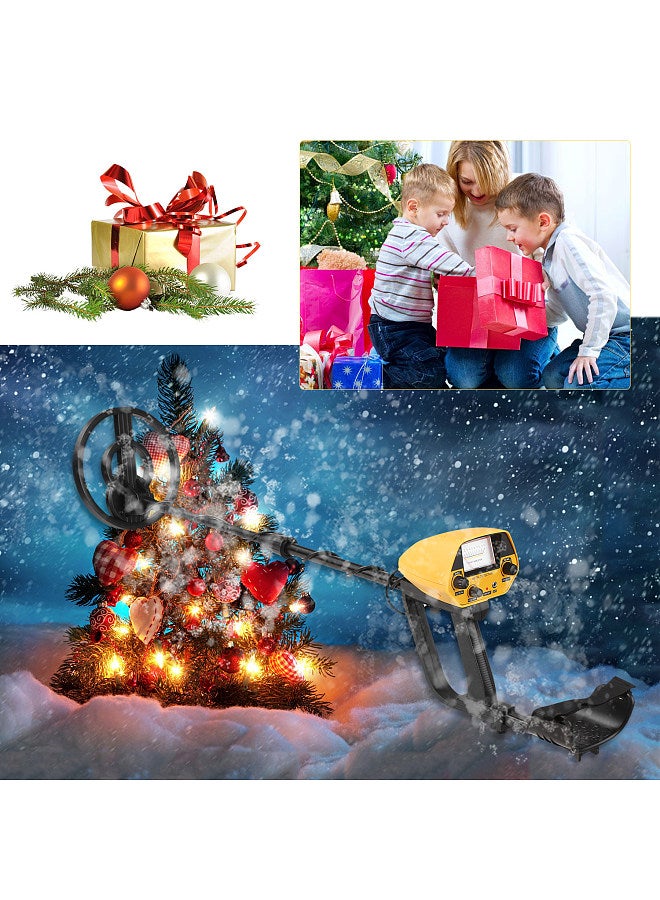 Underground Metal Detector High Precision Metal Finder Jewelry Treasure Hunter Gold Digger Metal Detecting Tools with All Metal & Disc Mode Waterproof 8-Inch Coil for Adults and Kids