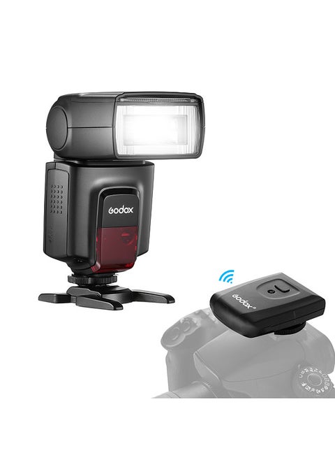 TT560II Universal On-Camera Flash Electronic Speedlite GN38 Standard Hot Shoe 2.4G Wireless Trigger with M/S1/S2 Mode with Trigger Transmitter & Mini Stand Flash Speedlite