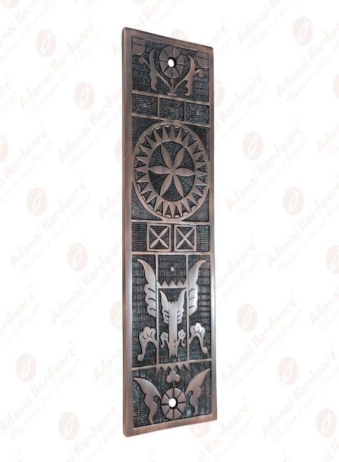 Adonai Hardware Decorative Aluminium Push Plate (9.96 Inch Ohel, Antique Copper) - Image 3