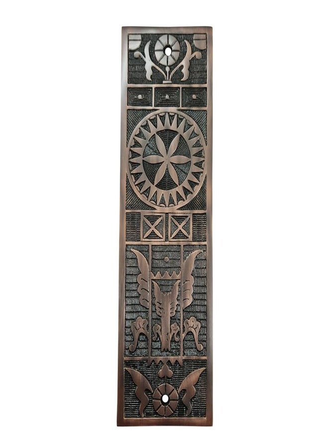 Adonai Hardware Decorative Aluminium Push Plate (9.96 Inch Ohel, Antique Copper) - Image 1