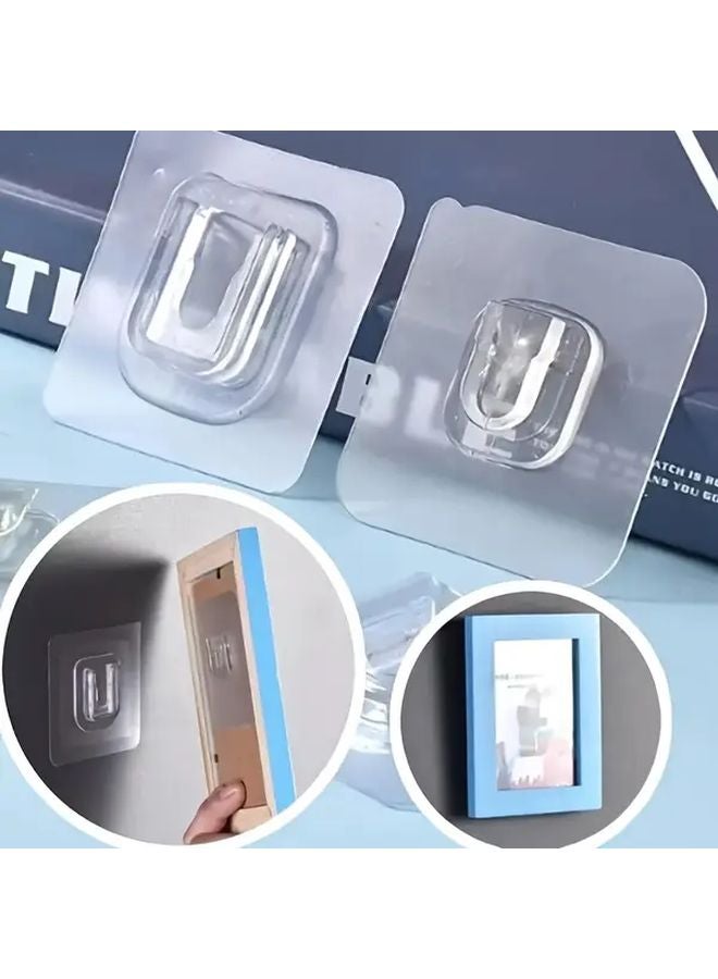 20pcs 10 Pairs Strong Adhesive Hooks No Trace No Drill Waterproof Wall Hanging Storage For Bathroom Kitchen - Image 5