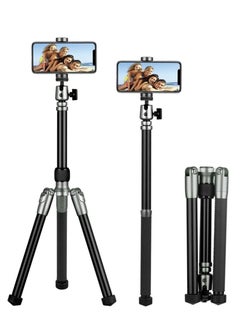 Momax Professional Camera Tripod Mount Stand Compact Aluminium, 56 Inch 1.87lbs Portable Lightweight Aluminium Alloy Camera Stand with Ball Head Phone Grip and carry bag for DV Canon Nikon Sony DSLR Cameras  - Image 1