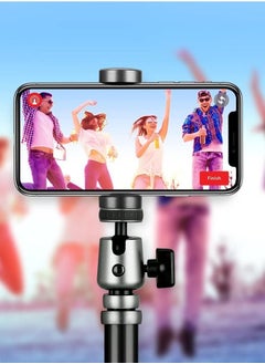 Momax Professional Camera Tripod Mount Stand Compact Aluminium, 56 Inch 1.87lbs Portable Lightweight Aluminium Alloy Camera Stand with Ball Head Phone Grip and carry bag for DV Canon Nikon Sony DSLR Cameras  - Image 5