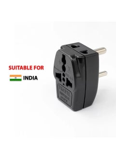 WONPRO Wonpro Universal Travel Adapter, 3 ports, Round Pin, Rated 10A 250V Compact Size Travel Adapter with Universal Receptacle - Can Accept Different Plug Worldwide) , Suitable for INDIA 