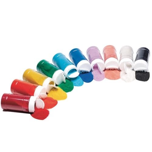 SS Worldwide Color Splash Colored Art Sand 12 oz Assorted Colors Pack of 10 - Image 1