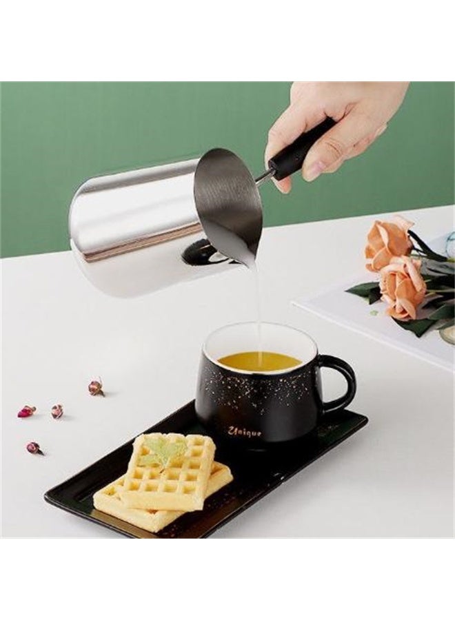 هومستر 600 مل وعاء قهوة تركية مع مقبض متين ومريح ، قهوة من الفولاذ المقاوم للصدأ والزبدة الدافئة ، وعاء حليب ممتاز ودفئة حليب - Image 2