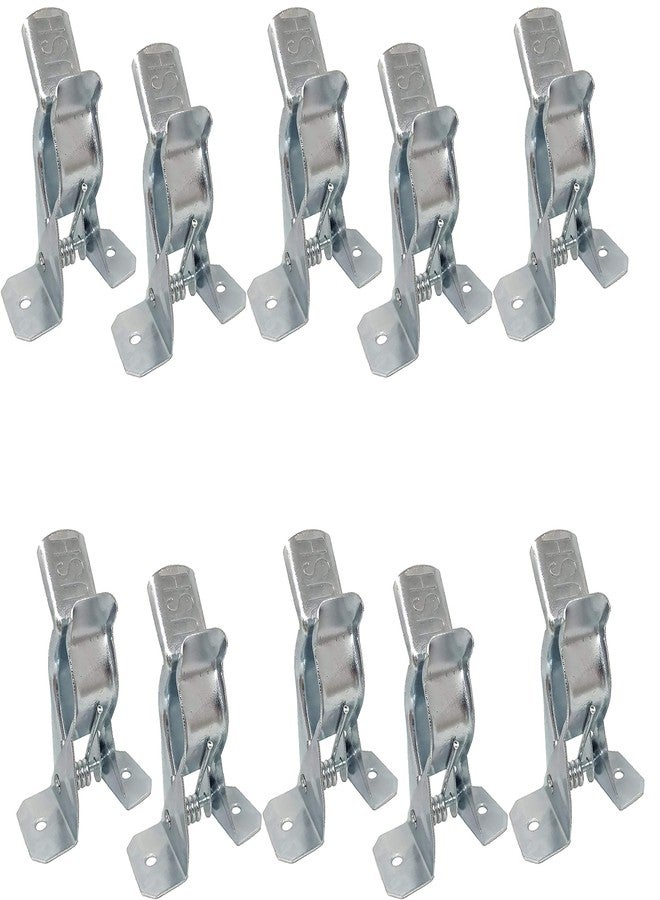 Bulldog Clamp (10 Pack) Spring Grip Garage Closet Wall Organizer for Brooms, Mops, Rakes, Etc. - Image 1