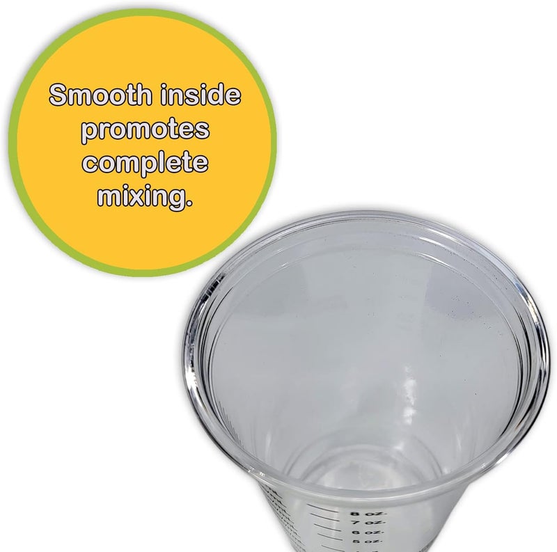 NSI 20 8oz Disposable Graduated Clear Plastic Cups for Mixing Paint, Stain, Epoxy, Resin - Image 5
