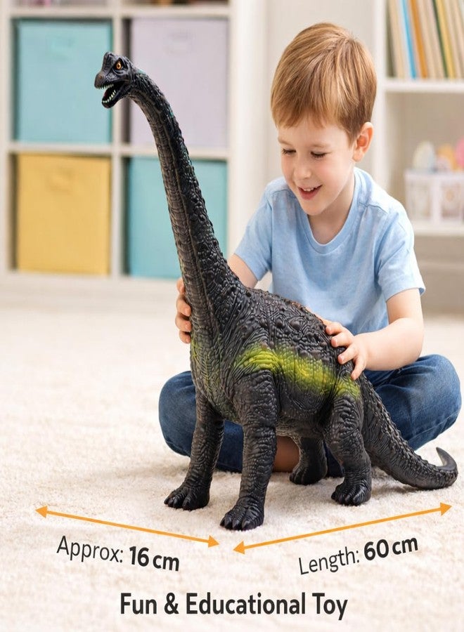 DTR Creation Brachiosaurus Dinosaur Toy ? 60 cm Large Realistic Dino Figure, Brown Color, Soft Rubber Prehistoric Animal Model for Kids - Image 2