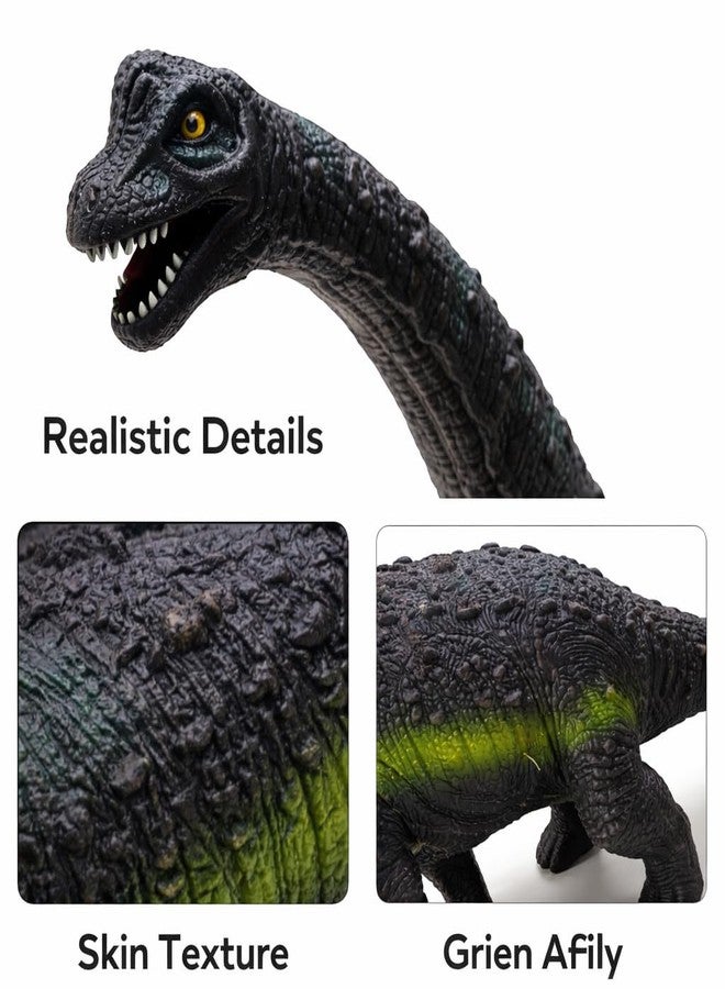 DTR Creation Brachiosaurus Dinosaur Toy ? 60 cm Large Realistic Dino Figure, Brown Color, Soft Rubber Prehistoric Animal Model for Kids - Image 5
