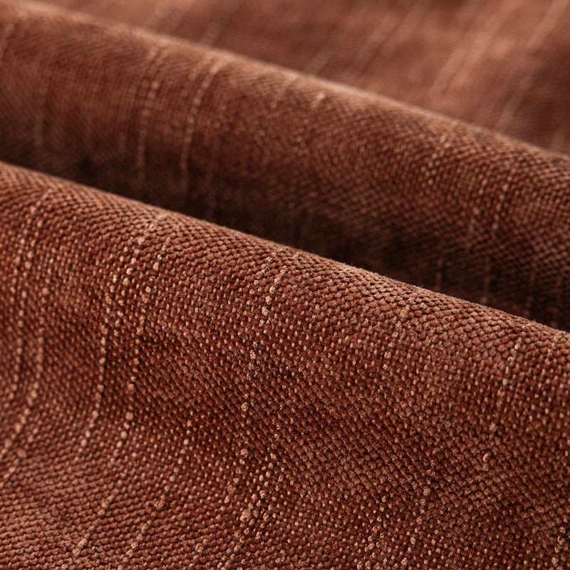 Foindtower Pack of 2 Soft Textured Chenille Throw Decorative Pillow Covers Square Accent Solid Cushion Cover Cozy Neutral Farmhouse Pillow Case for Couch Sofa Bedroom Living Room 24x24 Inch Red Taupe - Image 3