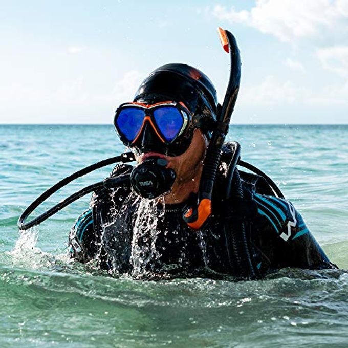 TUSA M-2001 Paragon Scuba Diving Mask, Black/Fishtail Blue - Image 5