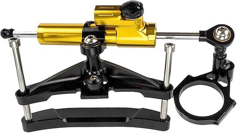 Yamaha FZ1 FAZER Motorcycle CNC Aluminum Steering Damper Bracket Set In A Gold - Image 5