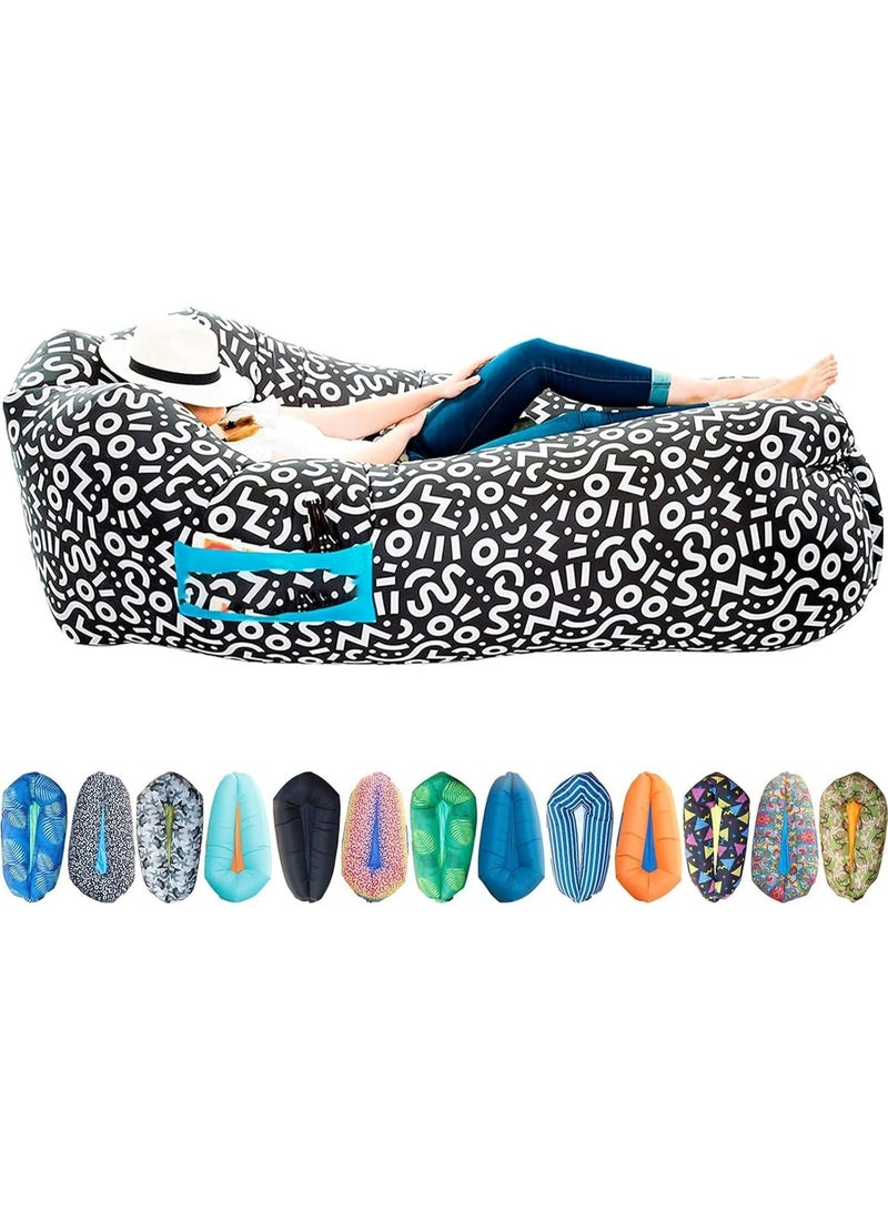 Meetion Inflatable Couch – Cool Inflatable Lounger. Upgrade Your Camping Accessories. Easy Setup Inflatable Chair is Perfect for Beach Gear  - Image 1