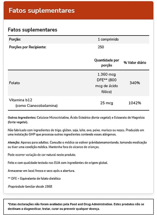 NOW Foods Folic Acid 800 mcg Tabs, 2 pk - Image 3