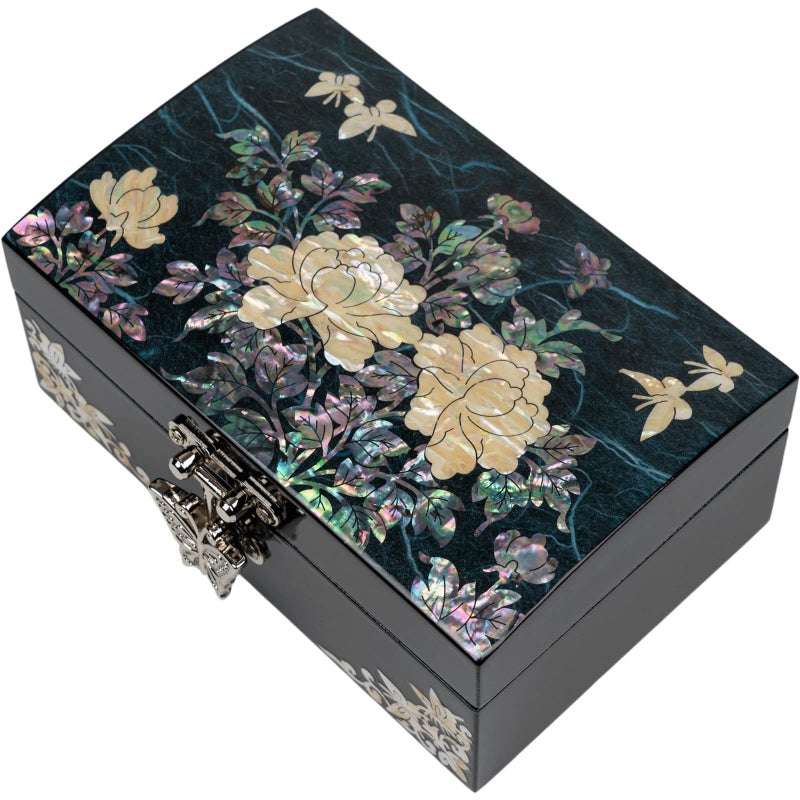 February Mountain Mother of Pearl Jewelry Organizer Box - Birthday, Wedding, Anniversary, Christmas Birthday Gifts for Women - Image 3