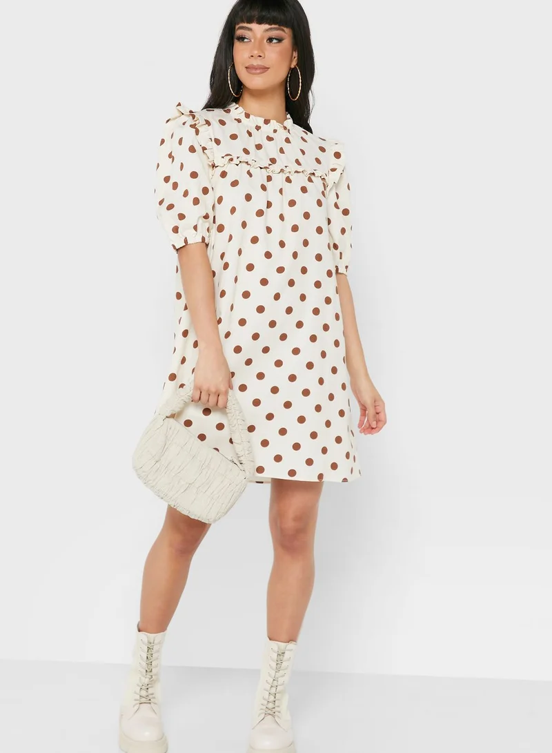 ALIGNE Printed Ruffle Detail Dress
