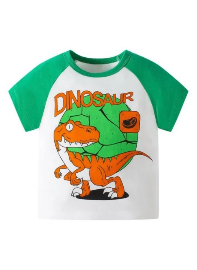 YUNIQEE White Printed Short Sleeve Crew Neck T-Shirt