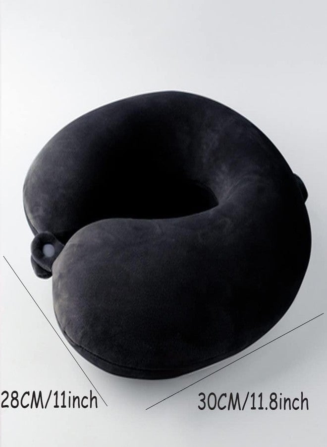 BLESS BERRIES Neck Pillow for Travelling | Memory Foam Travel Neck Pillow U Shaped | Airplane Flight Car Office Support Cushion | Washable Velvet Cover | Portable Cervical Pillow for Men & Women - Image 5