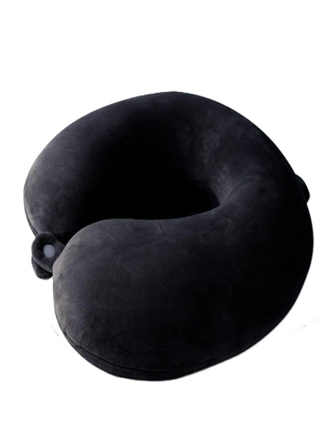 BLESS BERRIES Neck Pillow for Travelling | Memory Foam Travel Neck Pillow U Shaped | Airplane Flight Car Office Support Cushion | Washable Velvet Cover | Portable Cervical Pillow for Men & Women - Image 1
