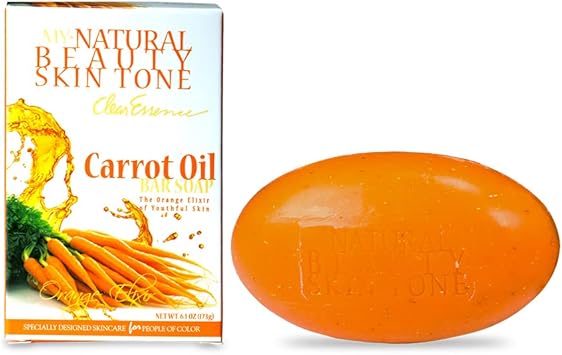 Clear Essence My Natural Beauty Skin Tone Carrot Oil Bar Soap 173g - Image 1