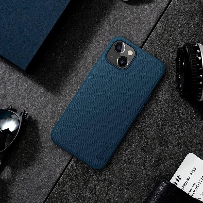 Nillkin Super Frosted Shield Pro Hard Back Cover For Apple Iphone13 6.1 Inch Blue - Image 4