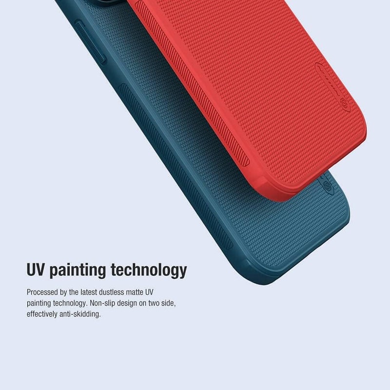 Nillkin Super Frosted Shield Pro Hard Back Cover For Apple Iphone13 6.1 Inch Blue - Image 3