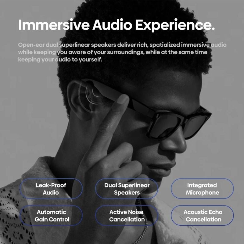 Zeblaze AI Shooting Glasses HD Photo Video Open-Ear Audio ChatGPT-4o AI WiFi 5GHz 32gb Memory, Black - Image 5