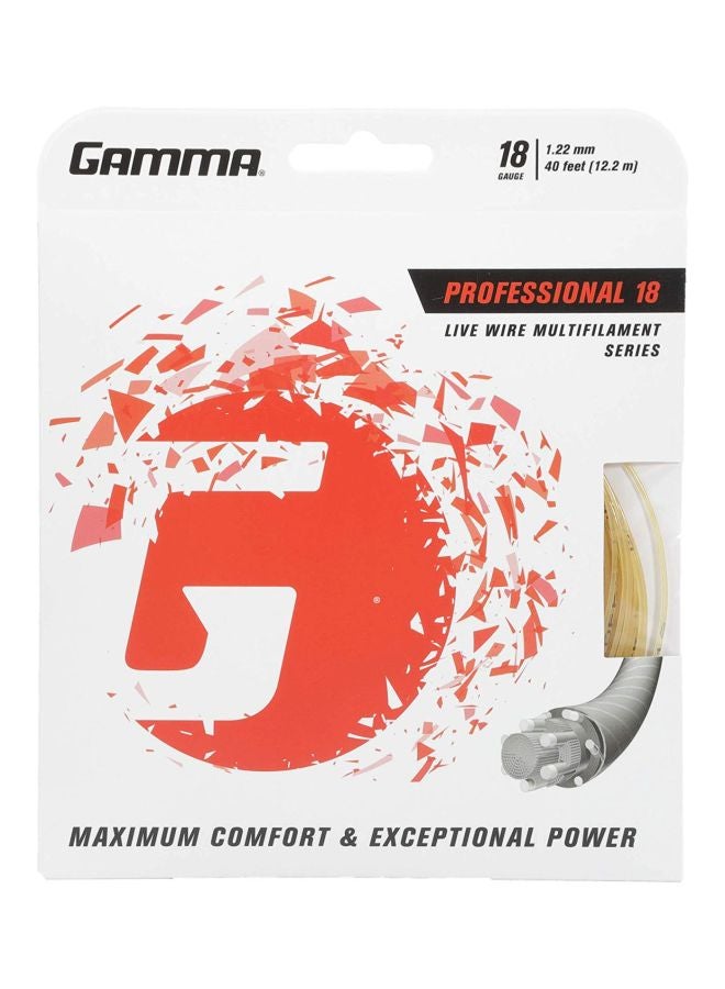 Gamma Live Wire Professional 18G Tennis String, Natural - Image 2