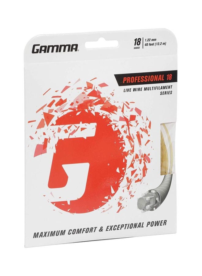 Gamma Live Wire Professional 18G Tennis String, Natural - Image 3
