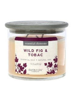 Wild Fig and Tobac Scented Jar Candle Beige 418 g