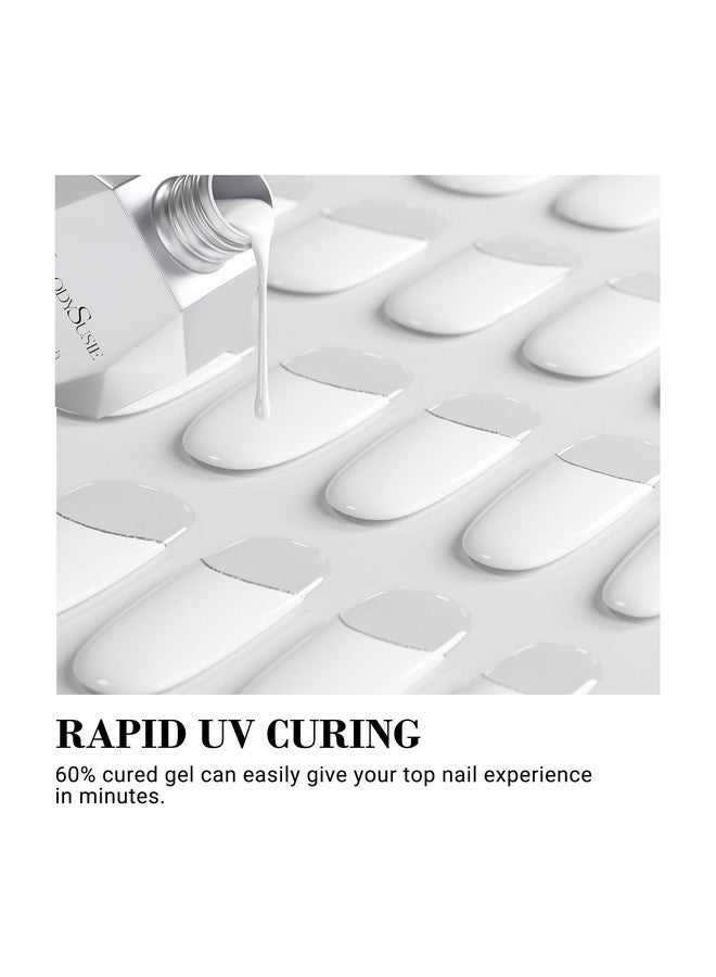 ميلودي سوزي 30 قطعة من شرائح أظافر الجل شبه المعالجة (فرنسية بيضاء) - تعمل مع مصباح الأظافر، بجودة الصالون، تدوم طويلاً، سهلة الاستخدام والإزالة - تتضمن 2 من منصات التحضير ومبرد أظافر وعصا خشبية - Image 3