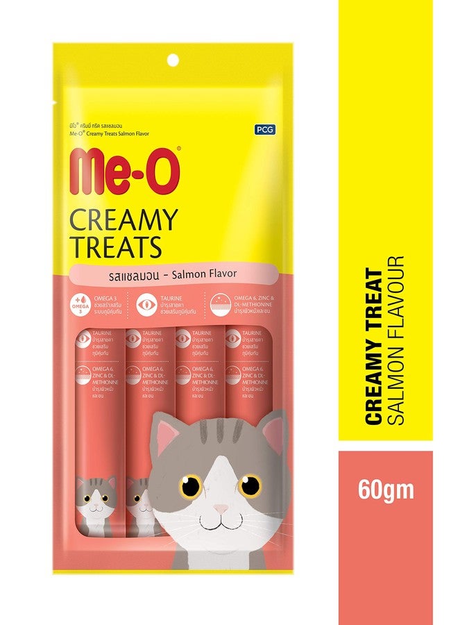 Me-O Creamy Cat Treats - Salmon Flavor, Small, 60g - Image 2