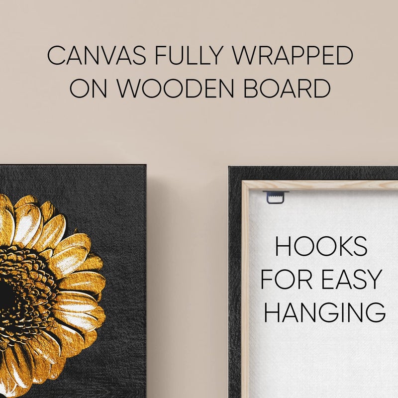 PAPER PLANE DESIGN Luxury Big Painting For Living Room Large Size Framed Panels Canvas 30 inch x 54 inch (GOLDEN FLOWERS) - Image 5