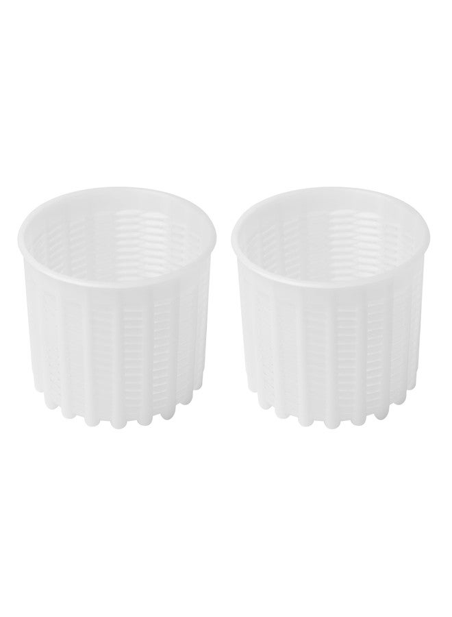 OFXDD Cheese Mold for Cheese Making 20 oz - Cheese Making Basket for Ricotta, Feta, Camembert - Strainer Perforated Plastic Molds for Making Soft Cheese All Types, 2 Pcs - Image 1