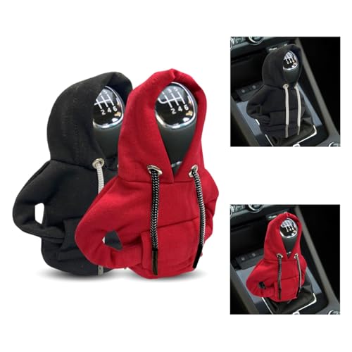 JOYCOURT Car Gear Shift Hoodie, Fashionable Gear Shift Knob Cover, Mini Hoodie for Auto Shifter, Auto Interior Cute Gadgets, Universal Car Decoration Accessories - Image 1