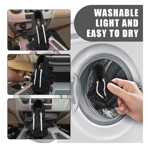 JOYCOURT Car Gear Shift Hoodie, Fashionable Gear Shift Knob Cover, Mini Hoodie for Auto Shifter, Auto Interior Cute Gadgets, Universal Car Decoration Accessories - Image 5