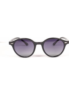 Focus On Lemon Black Retro Round Polarized Sunglasses  - Image 1