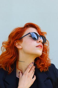 Focus On Lemon Black Retro Round Polarized Sunglasses  - Image 3