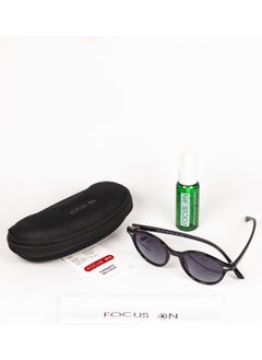 Focus On Lemon Black Retro Round Polarized Sunglasses  - Image 4