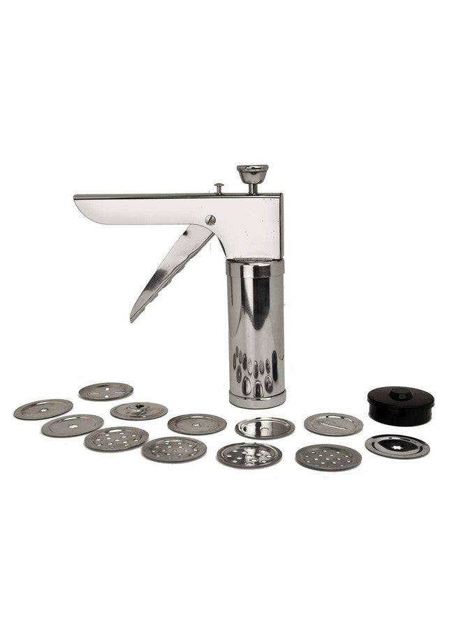 ANJALI Anjali Set of 12 Stailess Steel Jalis/Pattern Discs Kitchen Press  - Image 1