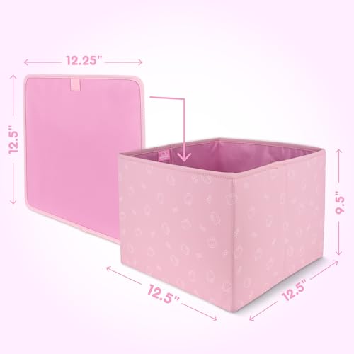 Carbella Sanrio Hello Kitty Car Trunk Organizer, Steering Wheel Cover, Air Freshener & Refill – Cute, Collapsible, Heavy-Duty Storage & Car Accessories for Groceries, Tools, Travel – 12.5"L x 12.5"W x 9"H - Image 2