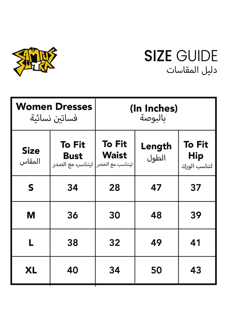 Campus Sutra Twisted Back Mini Dress